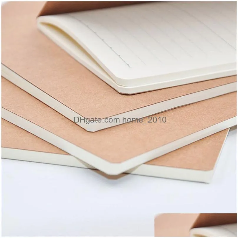 blank kraft paper notebook blank notepad book vintage soft copybook daily memos kraft cover journal notebook a4 a5 b5 student notebook