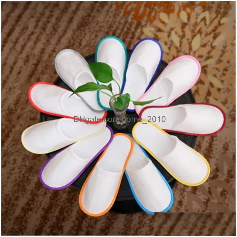 disposable slippers el motel travel disposable slippers home guest slippers mixed colors salon spa guest shoes