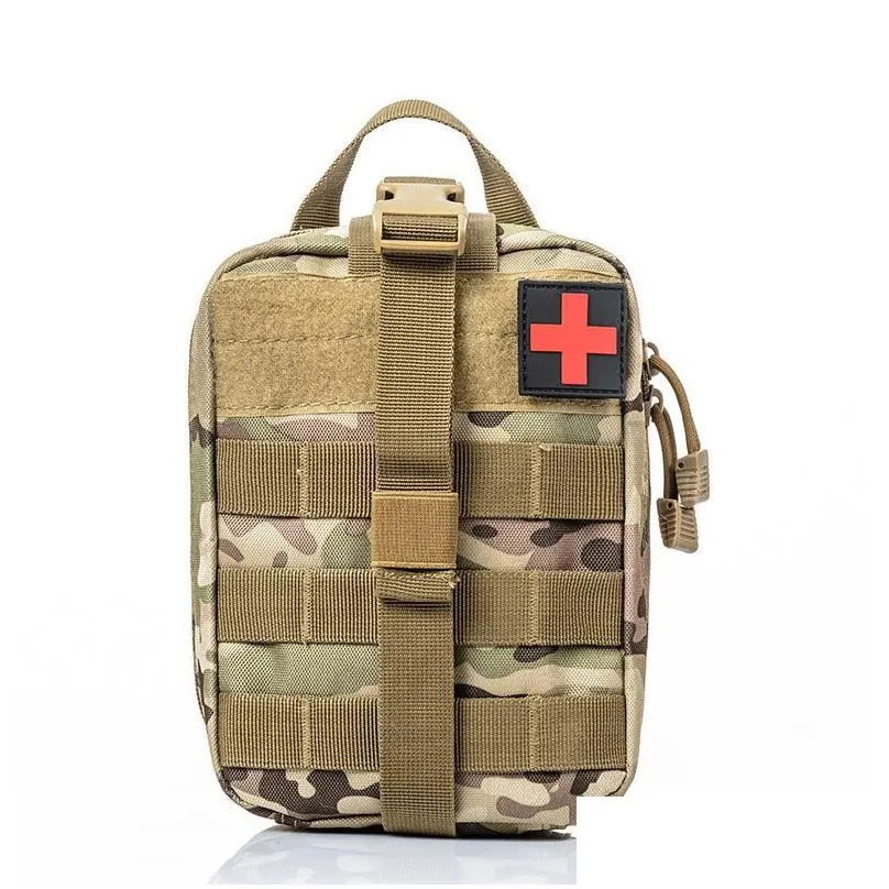 tactical first aid kit empty bag emt medical emergency pouch molle compact ifak universal pouch for home outdoor climbing