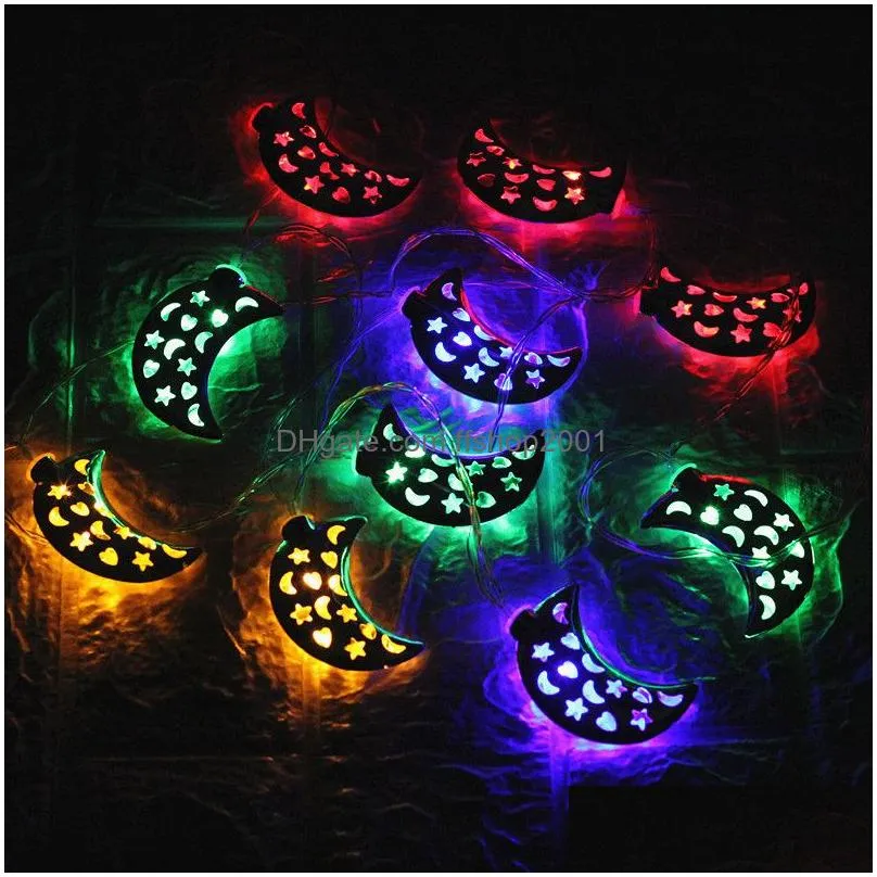 islamic eid decor ramadan moon castle decoration light string eid al-fitr 10 led string light ramadan festival home decor