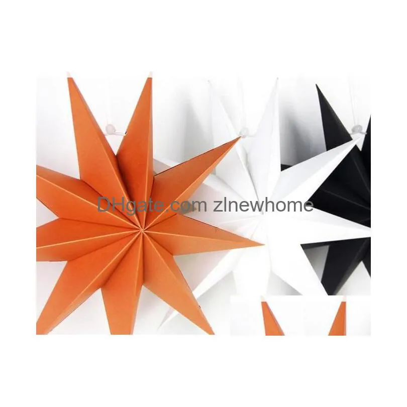 30cm 45 cm 60 cm nine angles paper star home decoration tissue paper star lantern hanging stars for christmas party decoration kd1