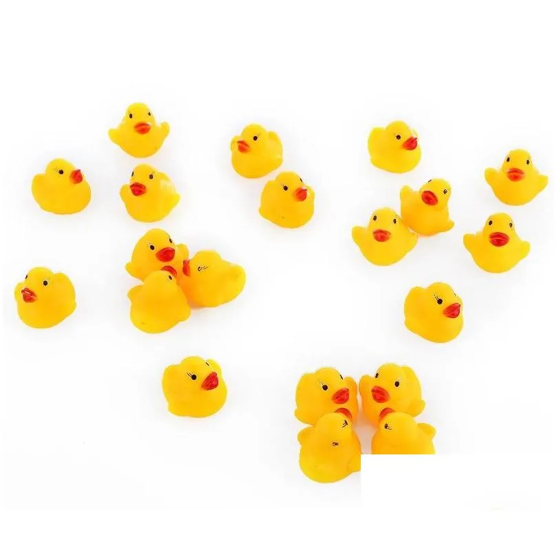 high quality baby bath water duck toy sounds mini yellow rubber ducks bath small duck toy children swiming beach gifts k9