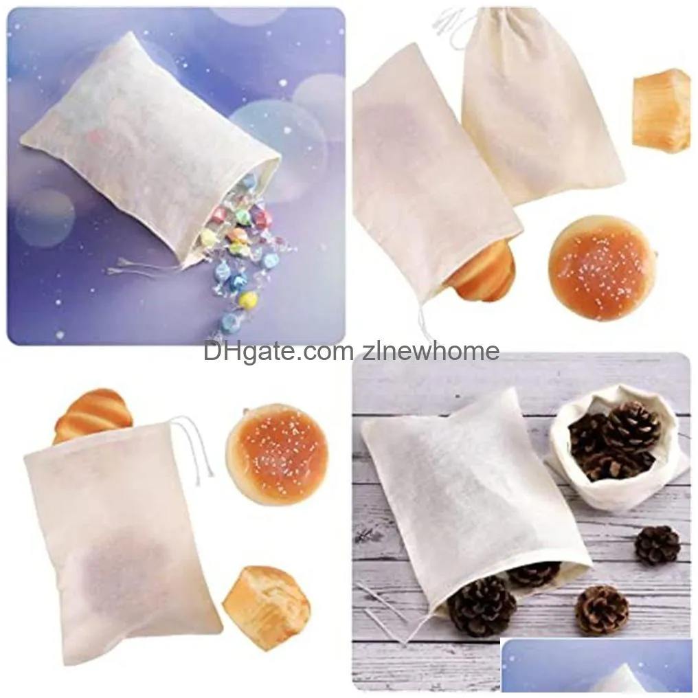 muslin bags burlap bag drawstring sachet multipurpose for tea jewelry wedding party favors storage