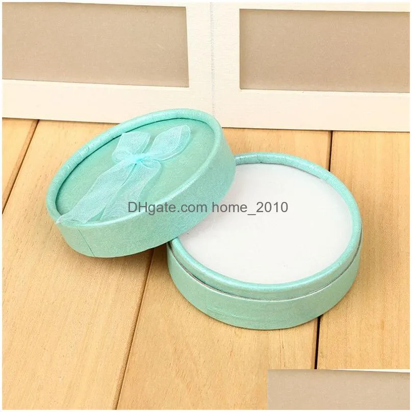 bowknot round jewelry box earring rings storage box jewelry round organizer box jewelry storage packaging boxes