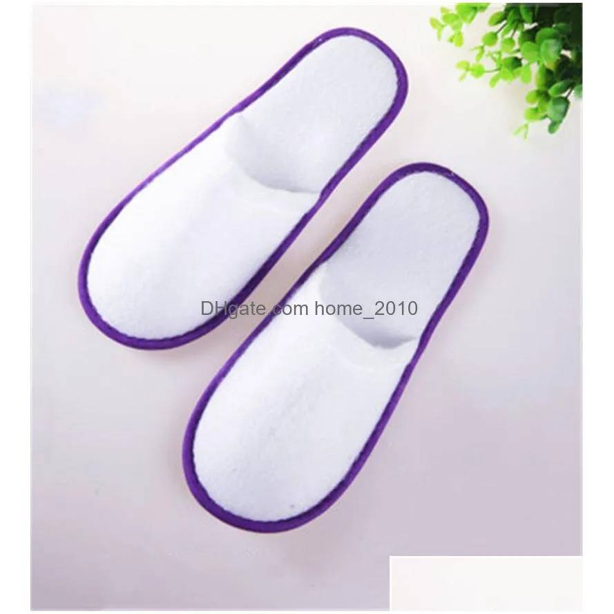 disposable slippers el motel travel disposable slippers home guest slippers mixed colors salon spa guest shoes