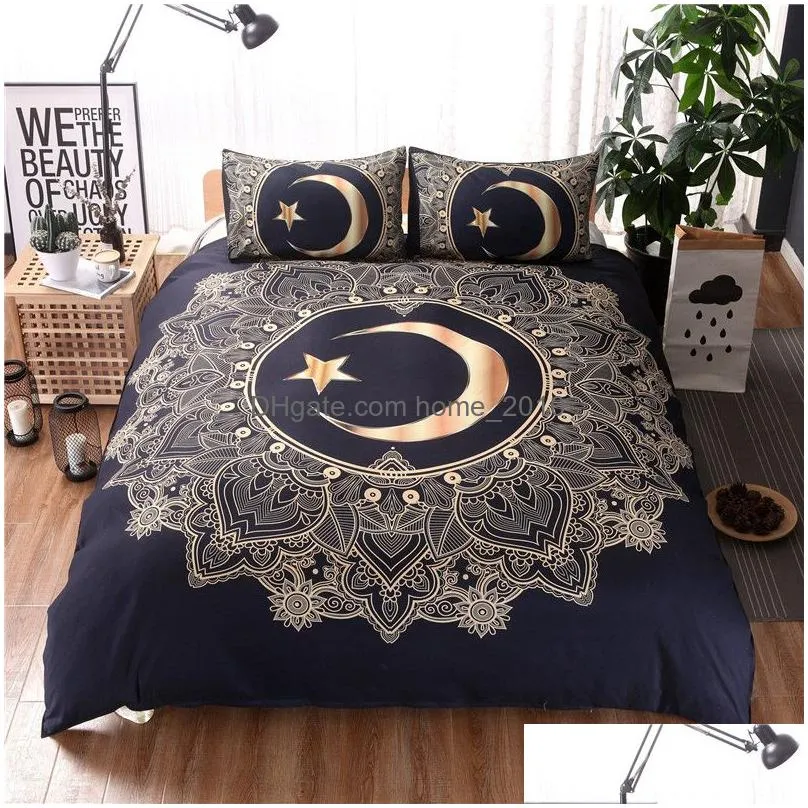 feather pattern bedding set mandala boho bedding cover elephant moose pattern 2/3pcs bed set no sheet no filling