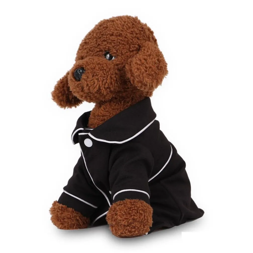 small dog apparel coat pet puppy pajamas black pink girls poodle bichon teddy clothes christmas cotton boy bulldog softfeeling shirts