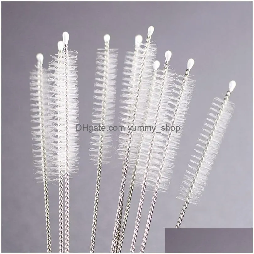 100x pipe cleaners nylon straw 17cm length drinking straws brushes for sippy cup bottle and tube