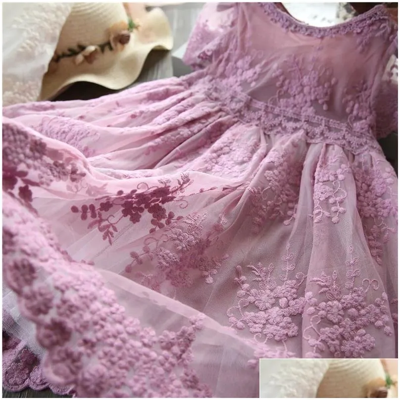 girl dress kids dresses for girls mesh casual lace embroidery princess baby girl clothes summer sleeveless dress kids clothes
