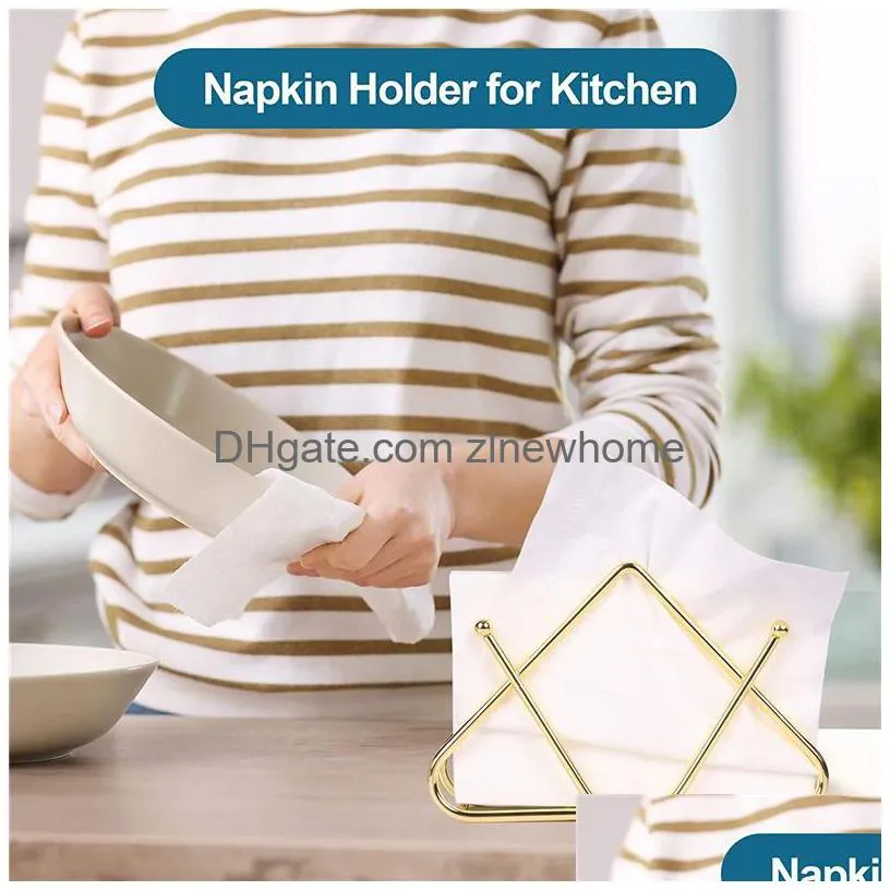 napkin holder for table standing metal tissue dispenser stand for kitchen countertopfor home restaurant decor xbjk2212