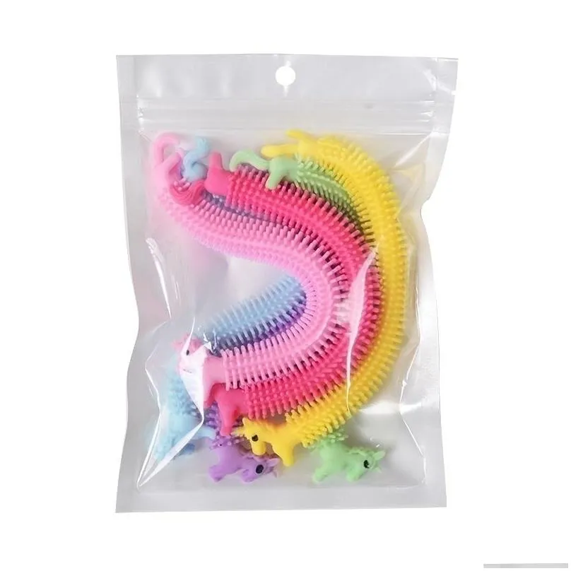 fidget toys sensory toy noodle rope tpr stress reliever unicorn malala le decompression pull ropes anxiety relief for kids funny h3206