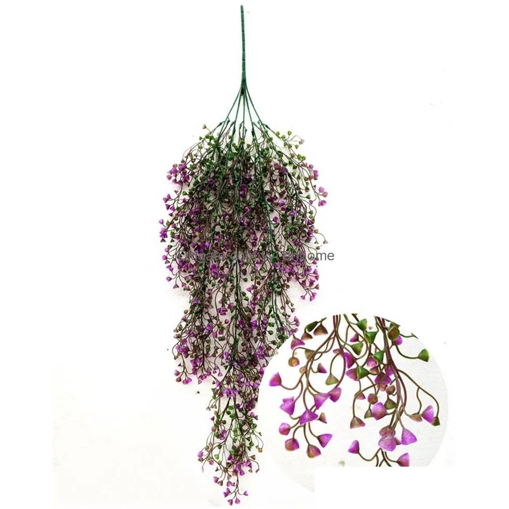 artificial ivy leaf flowers hanging garland plant fake green ivy simulation plants vines home garden wedding arch wall decor