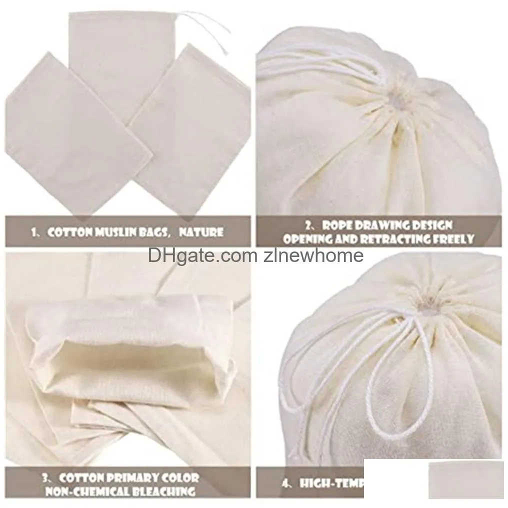 factory muslin bags burlap bag drawstring sachet multipurpose for tea jewelry wedding party favors storage