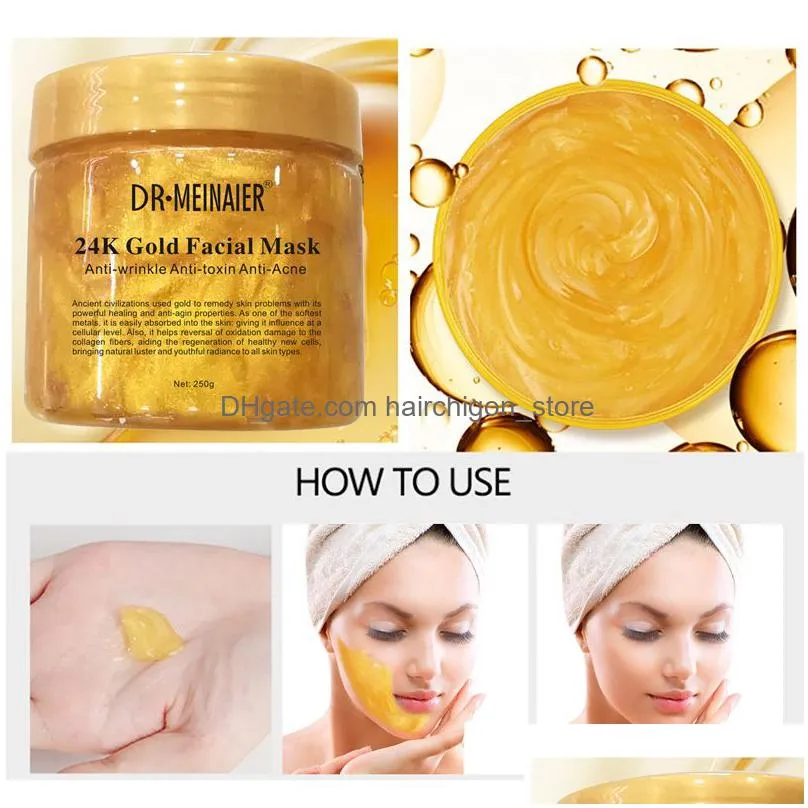crystal collagen gold womans facial face mask 24k gold collagen peel off facial mask 250g face skin moisturizing firming mask cream