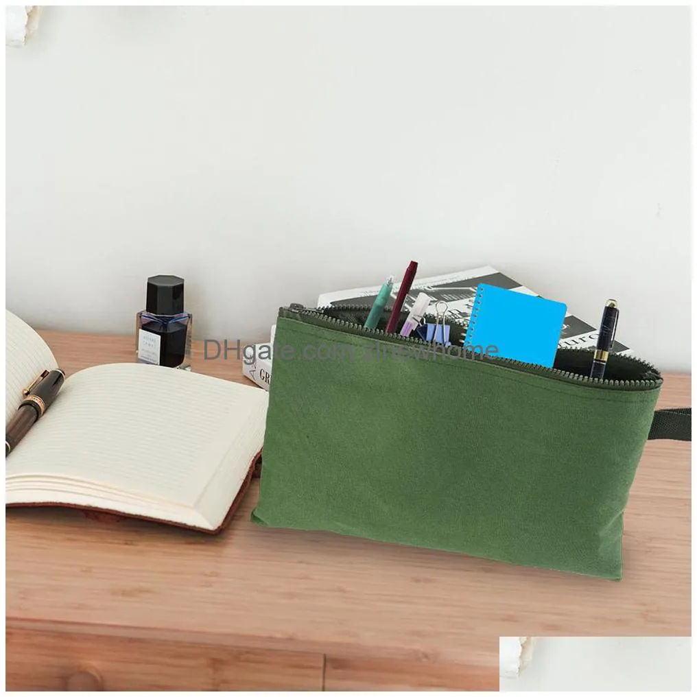 storage bags canvas tool pouch heavy duty multipurpose utility organization bags with zippers bank deposit bag kdjk2301