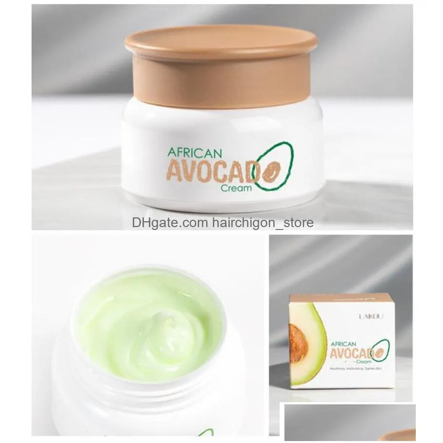 laikou avocado face day cream herbal repair whitening deep moisturizing nutritious easy to absorb skin care treatment 6pcs