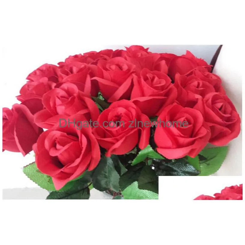 artificial flowers real touch rose flowers home decorations for wedding party birthday festive xb1