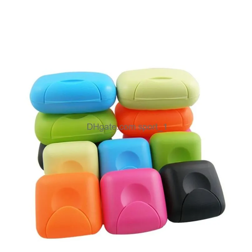handmade soap box with sealed lid candy color travel portable seal lock soap container bathroom accessory