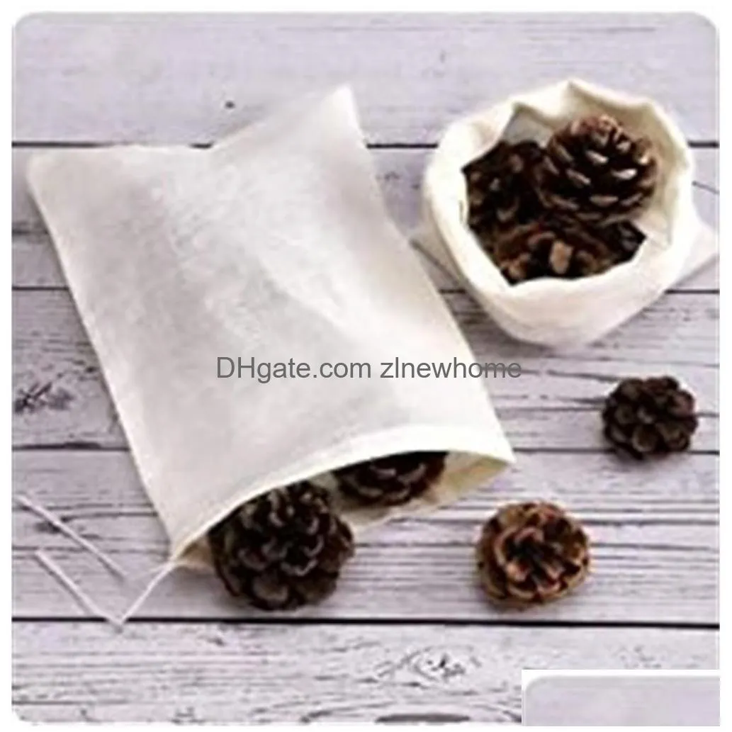 muslin bags burlap bag drawstring sachet multipurpose for tea jewelry wedding party favors storage