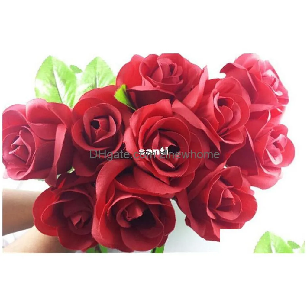 new festive  rose artificial flowers real touch rose flowers home decorations for wedding party birthday