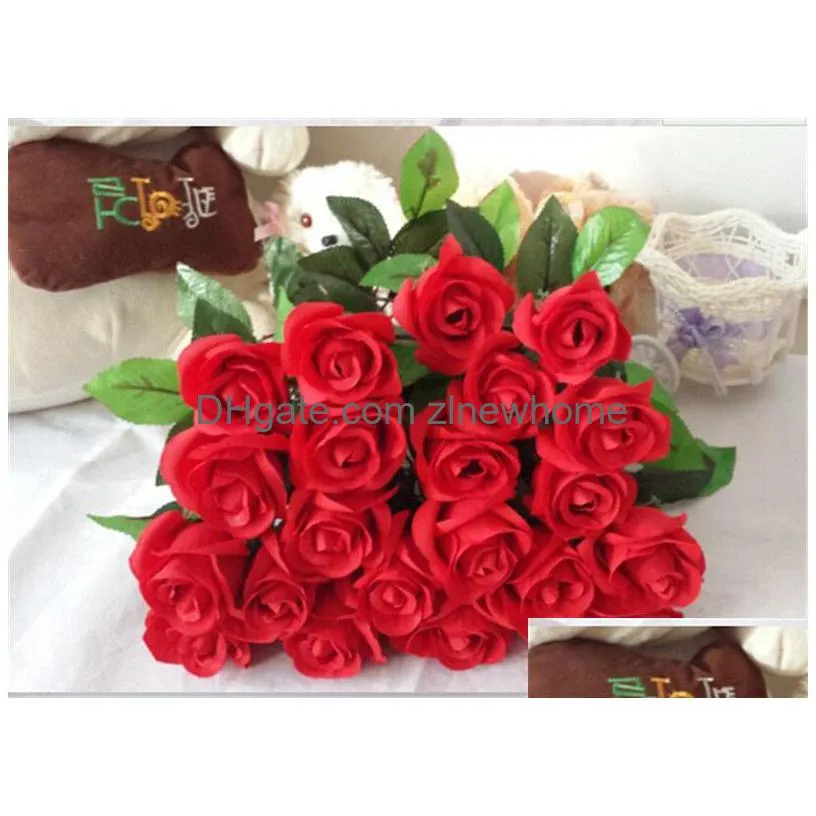 artificial flowers real touch rose flowers home decorations for wedding party birthday festive xb1