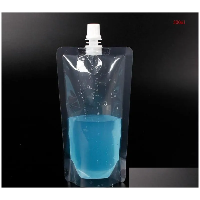 50ml/300ml stand-up plastic drink packaging bag spout pouch for juice milk coffee beverage liquid packing bag drink pouch sn4924