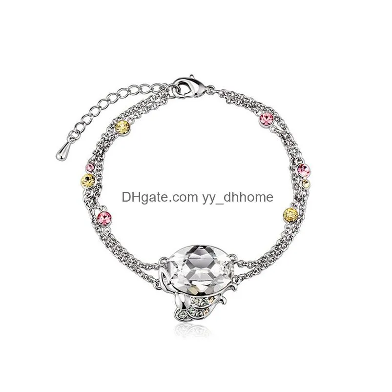  12 constellations crystal charm bracelets retro bracelet bangles for women european bracelet fashion jewelry