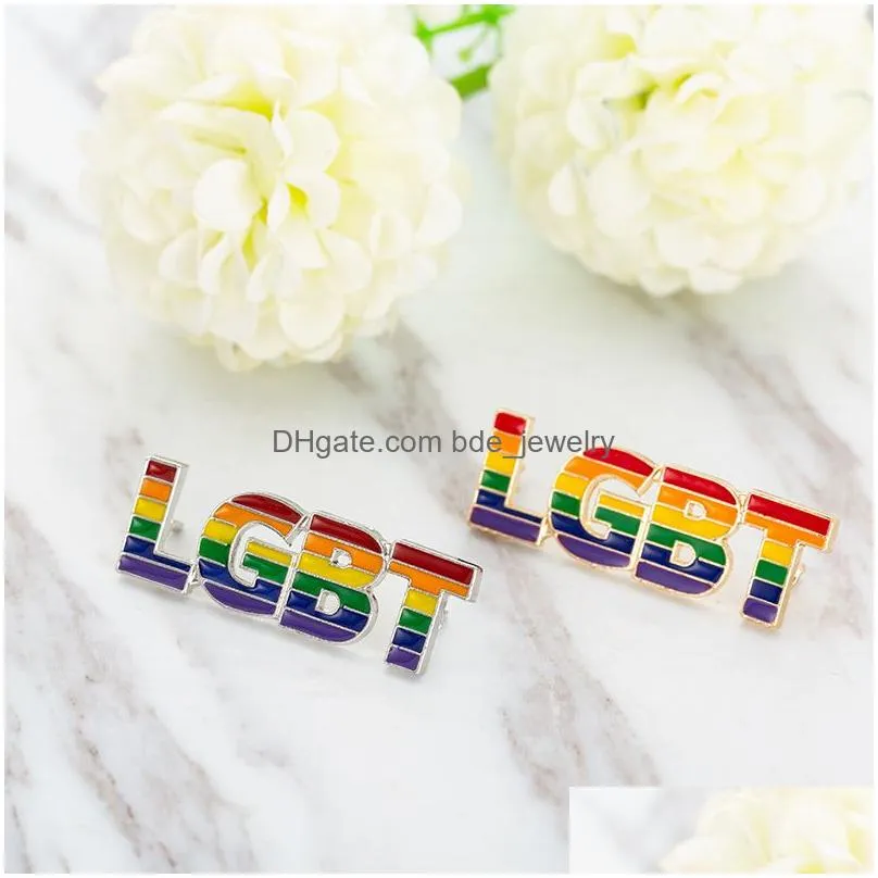  design enamel lgbt pride brooches for women men gay lesbian rainbow love lapel pins badge fashion jewelry accessories in bulk