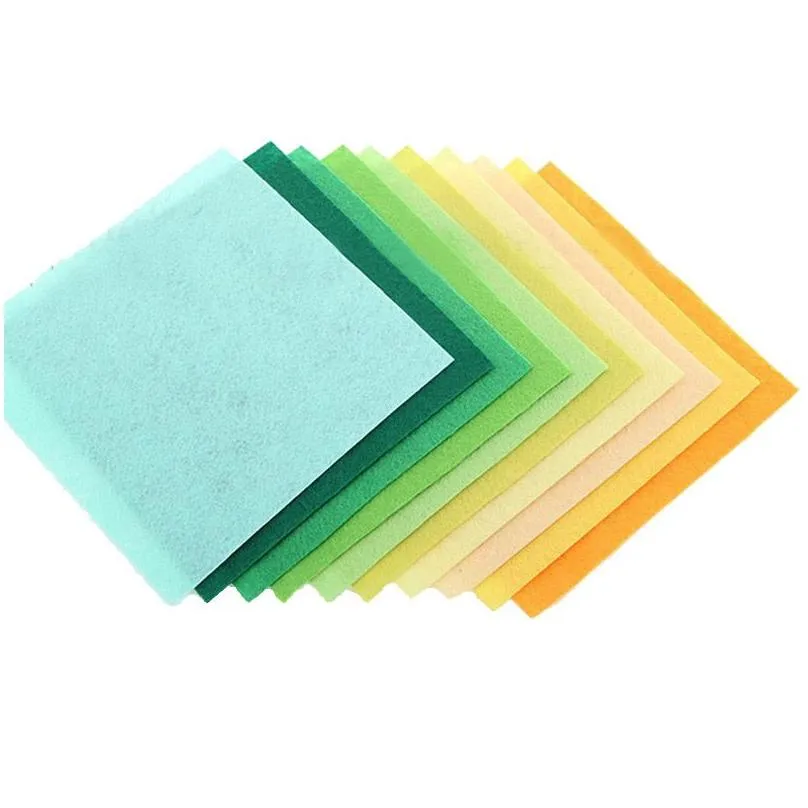 fabric arrival 40pcs 15x15cm non woven felt 1mm thickness polyester cloth felts diy bundle for sewing dolls crafts1