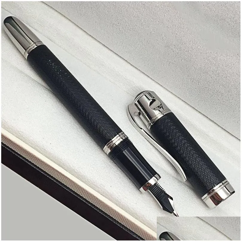 yamalang office metal pens writer navy blue wave luxurious high-end serial number fountain pen