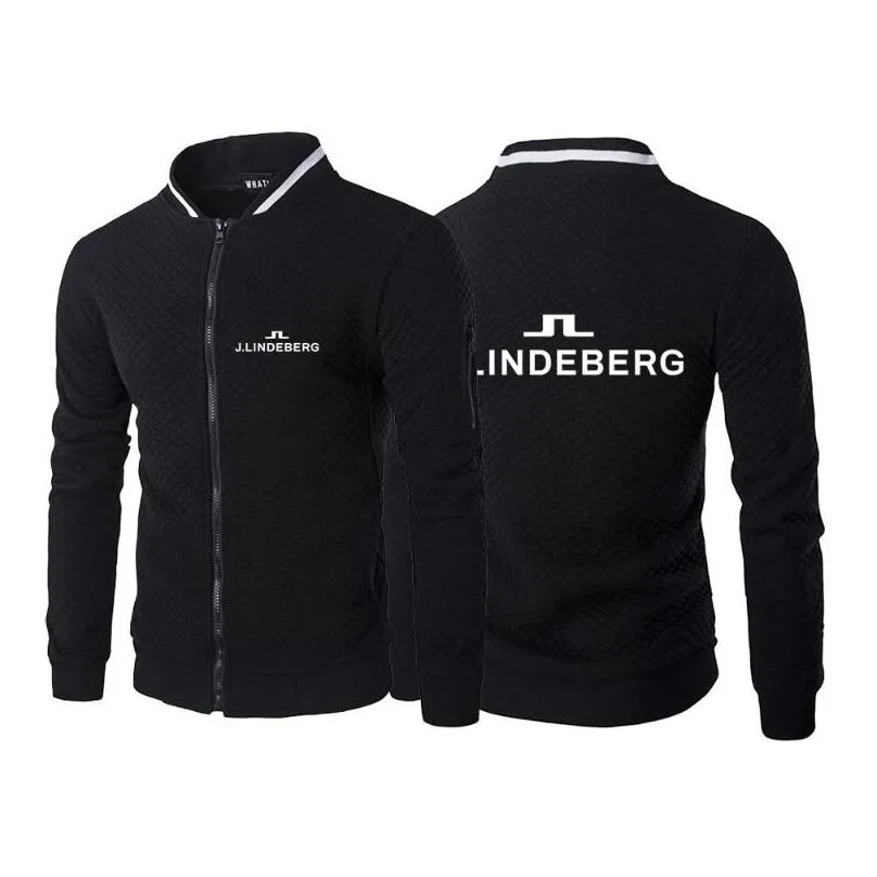 mens hoodies sweatshirts 2021 print lindeberg golf solid padded windbreaker jacket men sportswear casual handsome harajuku warm