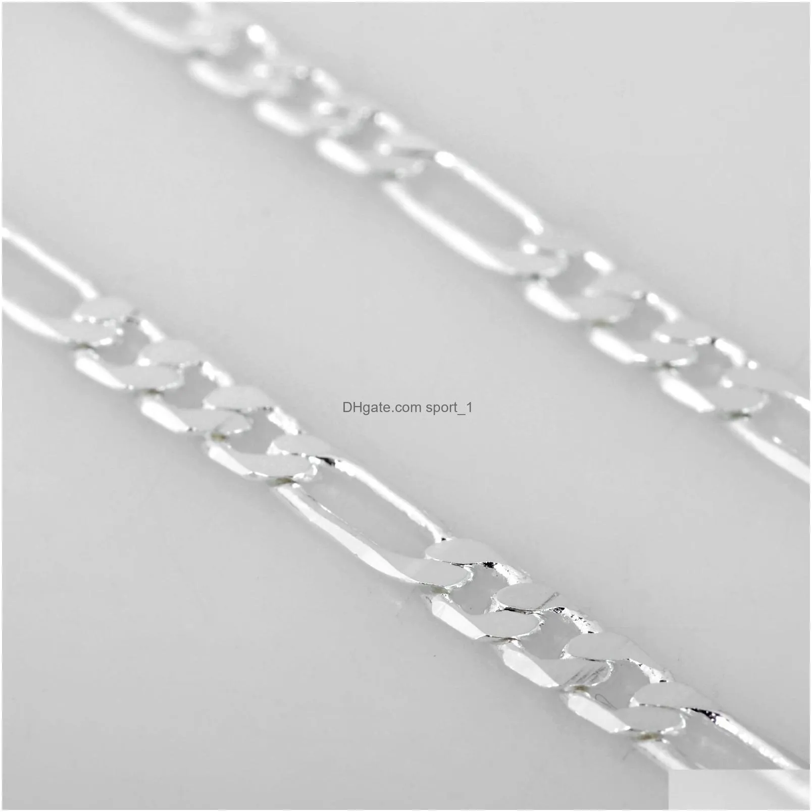2mm silver plated chain necklace for women men fashion gold colors choker chains fit pendant jewelry 16-30 inches