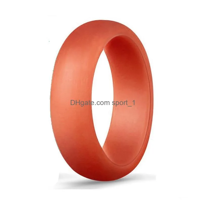 fashion 5.7mm silicone wedding rings solid color women s hypoallergenic o-ring band comfortable lightweigh men ring for couple jewelry