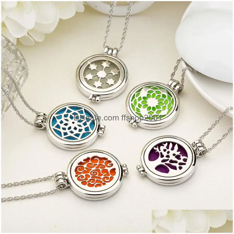 luminous essential oil diffuser necklace glow in the dark stainless steel open locket pendant for women fashion aromatherapy jewelry in