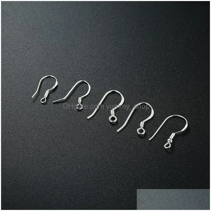  925 sterling silver earring findings fishwire hooks jewelry diy ear wire hook fit earrings for jewelry making bulk bulk lots