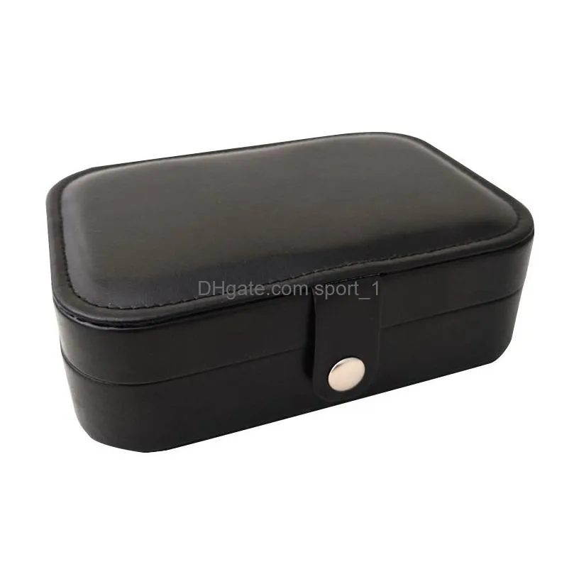  portable jewelry box for women ring bracelet necklace earring organizer display travel leather storage jewelry case