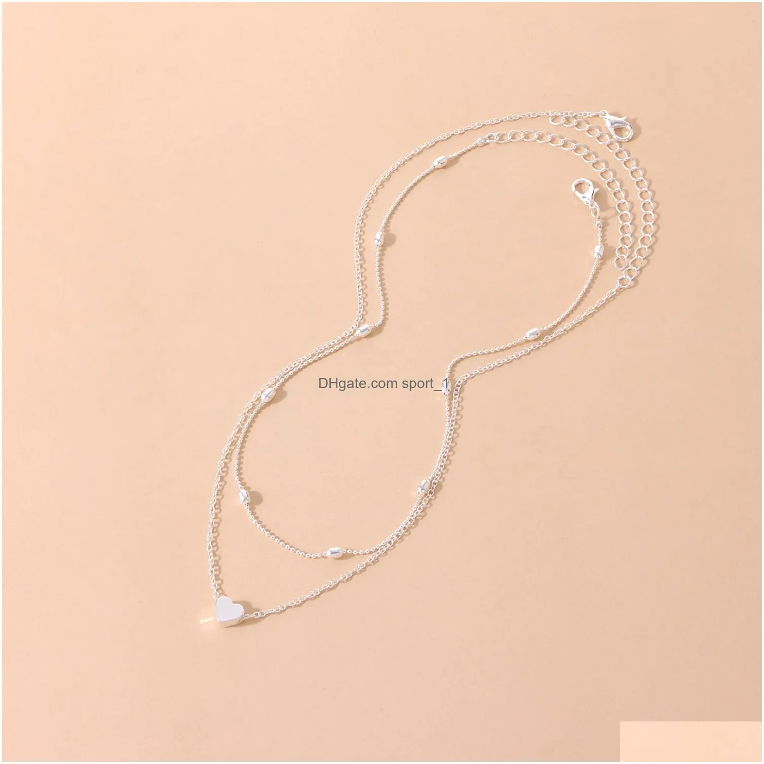 fashion tiny heart pendant necklace for women trendy simple gold silver color chain choker girls party jewelry gift