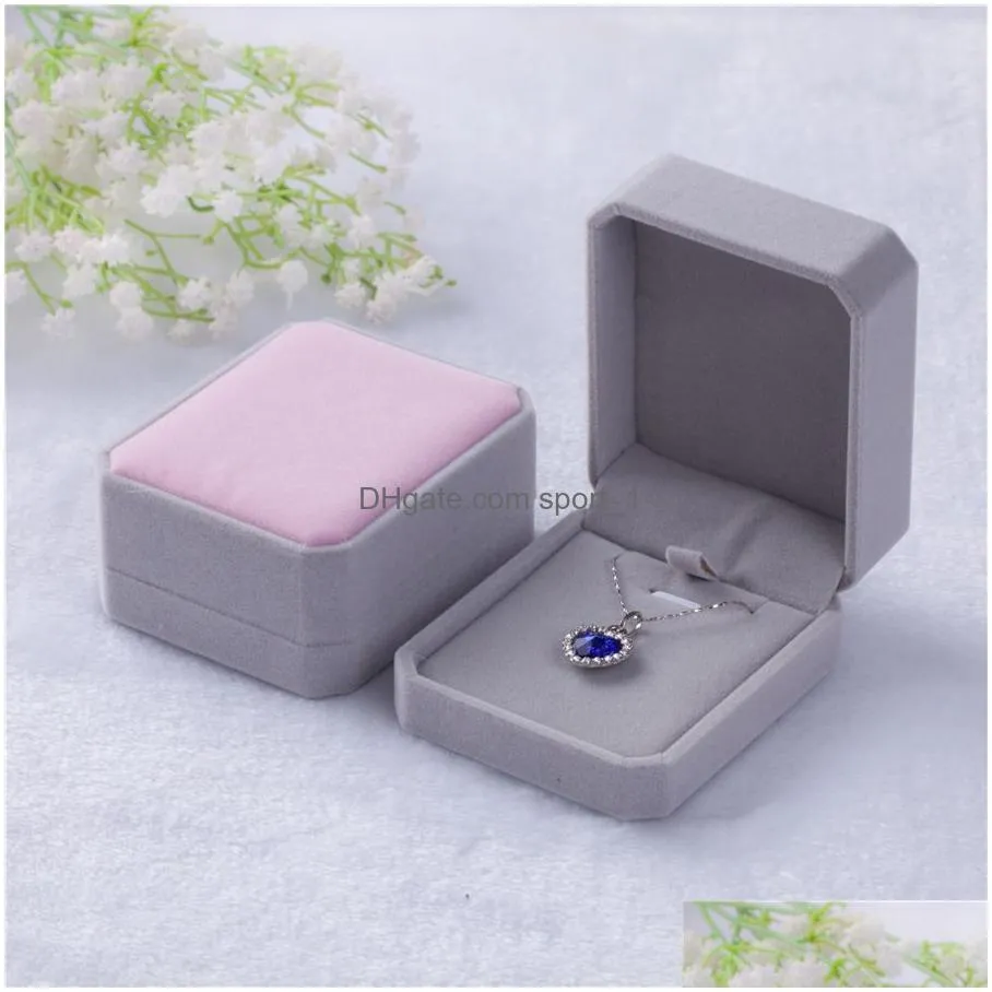 dhs velvet jewelry boxes for only pendant necklaces wedding jewelry cases gift packaging display in bulk