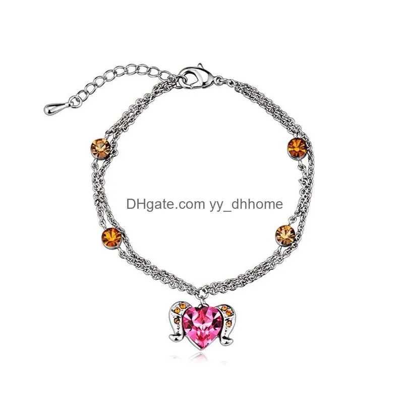  12 constellations crystal charm bracelets retro bracelet bangles for women european bracelet fashion jewelry