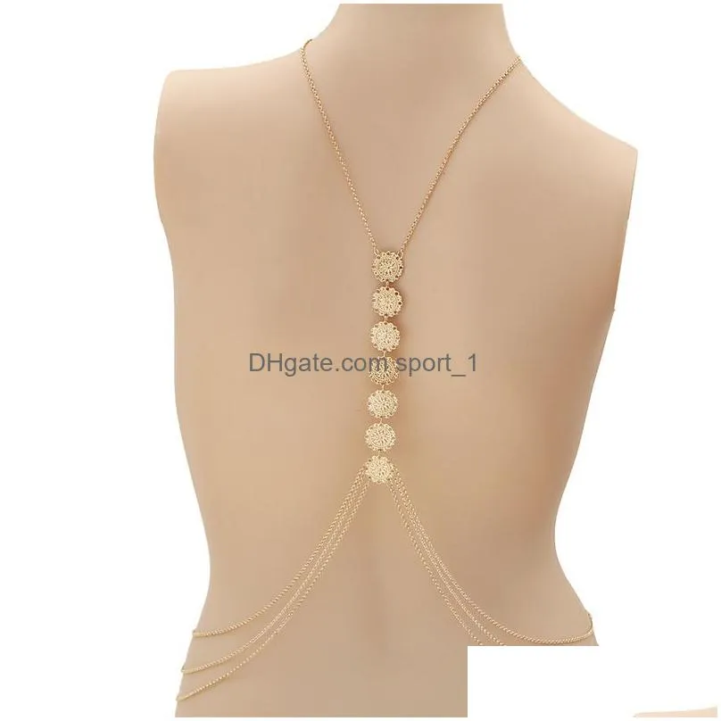  arrival women sexy swimsuit body chain vintage gold ancient silver waist belly back chains for female fashion beach jewelry