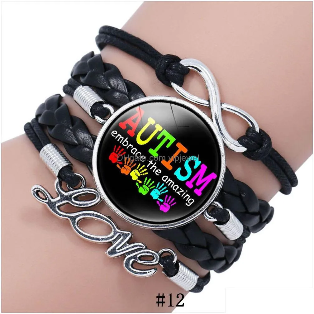 children autism awareness bracelets for kids autism embrace the amazing boy girl charm leather wrap wristband inspirational jewelry