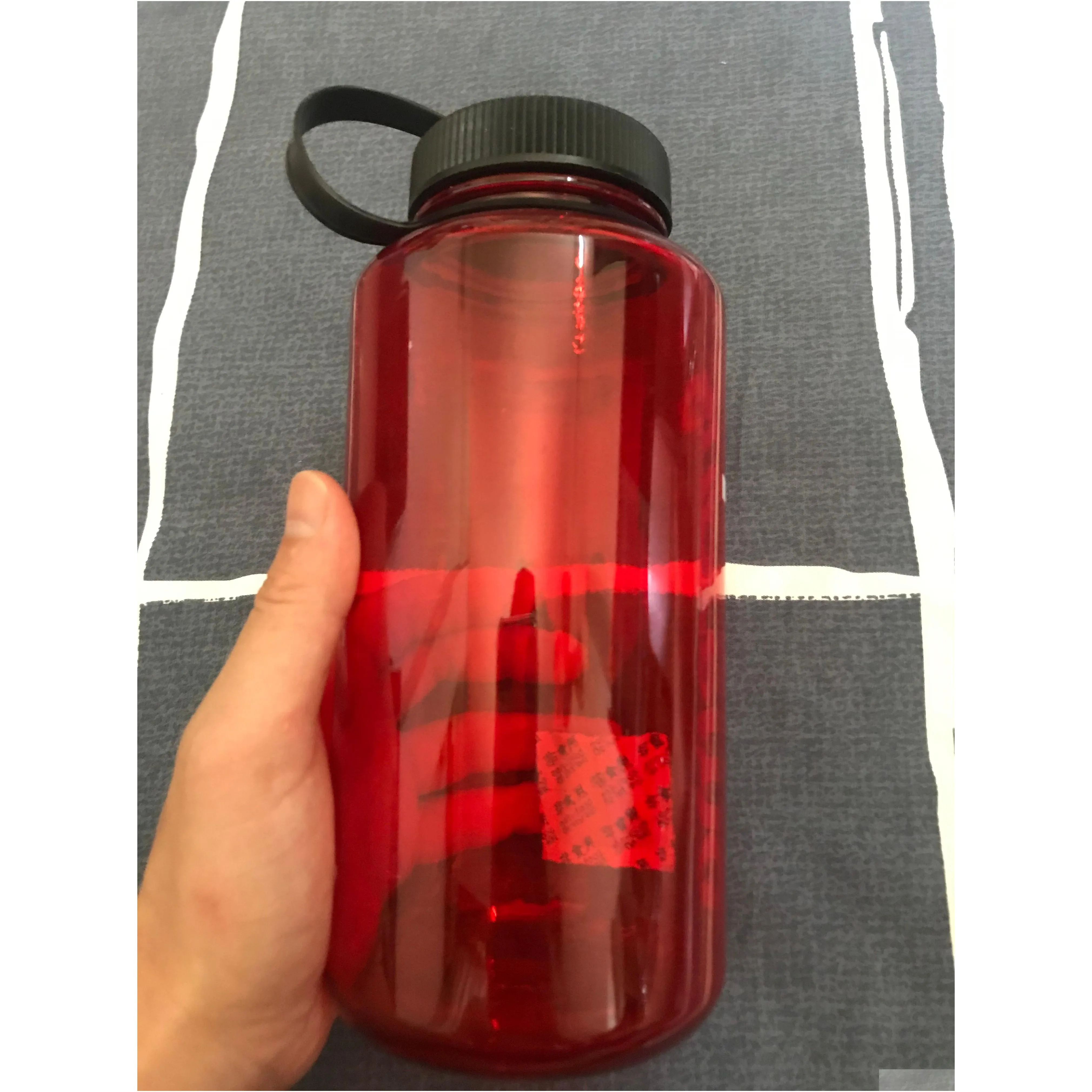 1000ml water bottles red color dull polish bottle sports kettle travel yoga mugs outdoor camping plastic cup