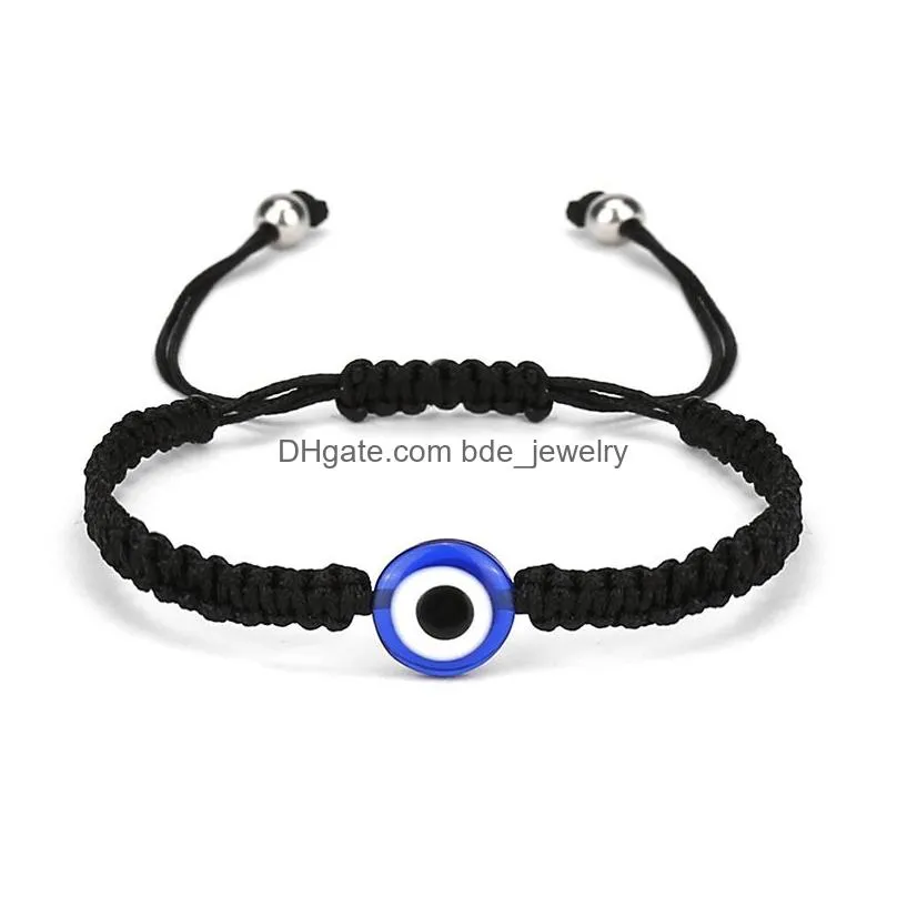  blue evil eye charm braided rope chains bracelets for women men turtle elephant hamsa hand charm red string bangle fashion jewelry