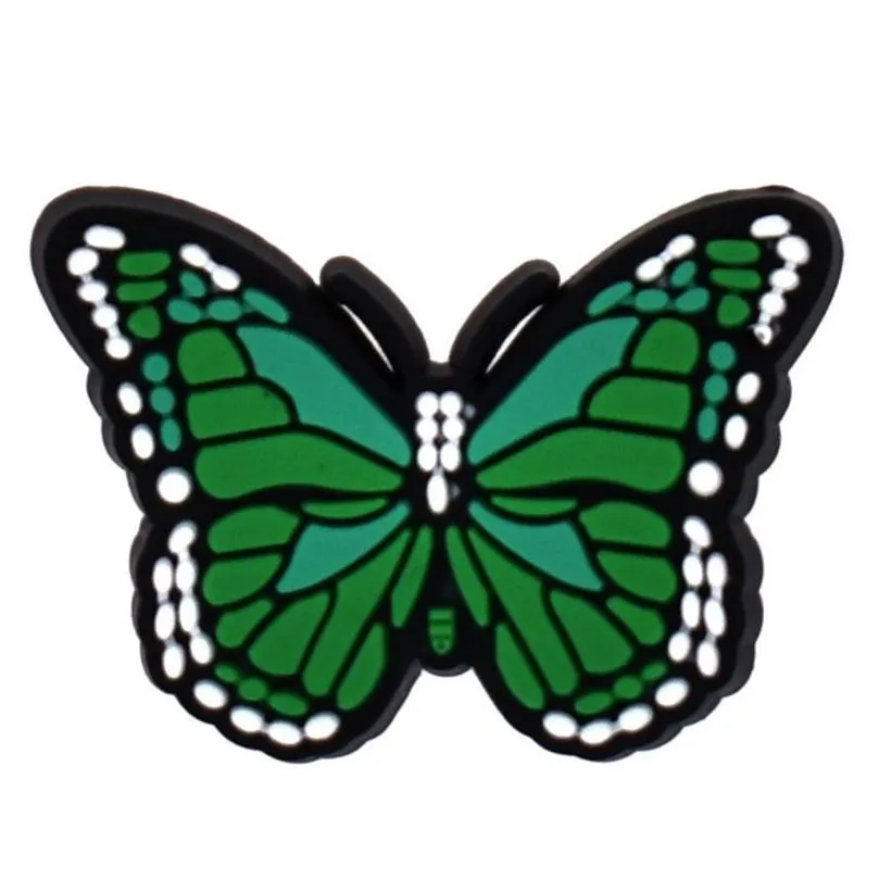 wholesale insect colorful butterflys jibbitz for clog pvc shoe charms buckles fashion accessories soft rubber pvc