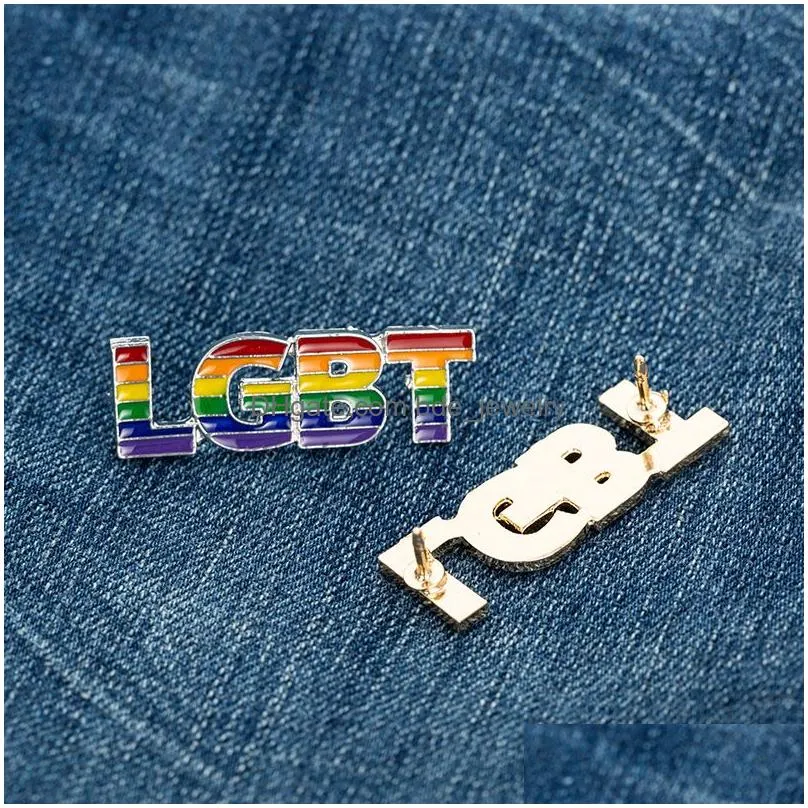  design enamel lgbt pride brooches for women men gay lesbian rainbow love lapel pins badge fashion jewelry accessories in bulk