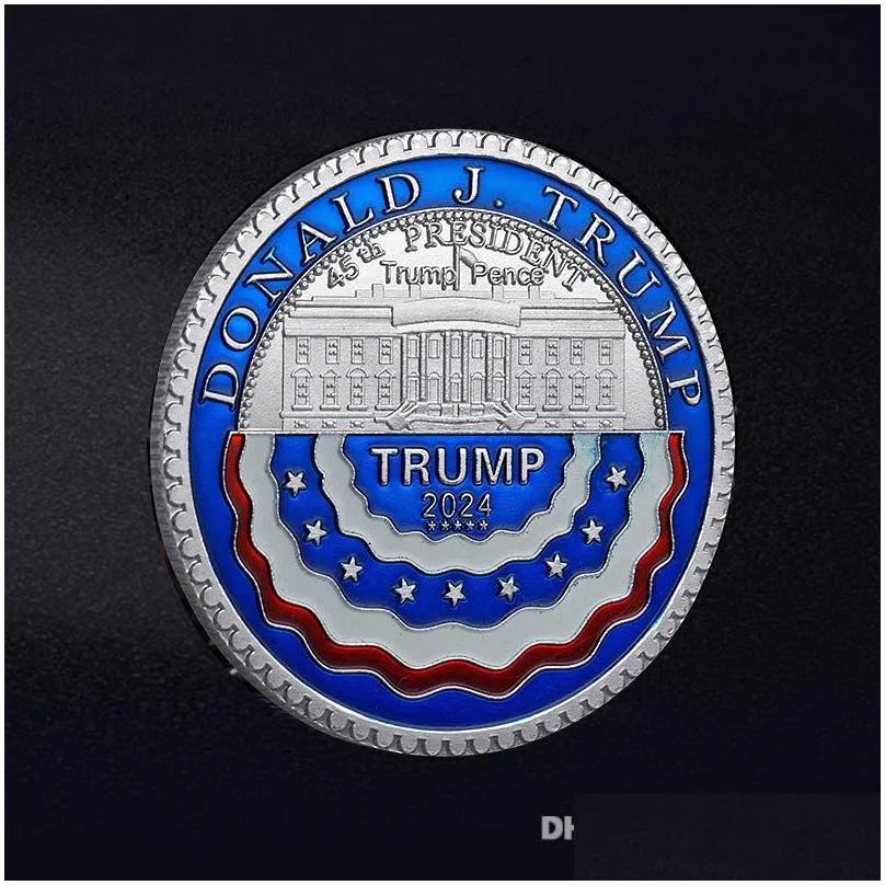 2024 donald trump coin president term commemorative craft keep america great metal badge