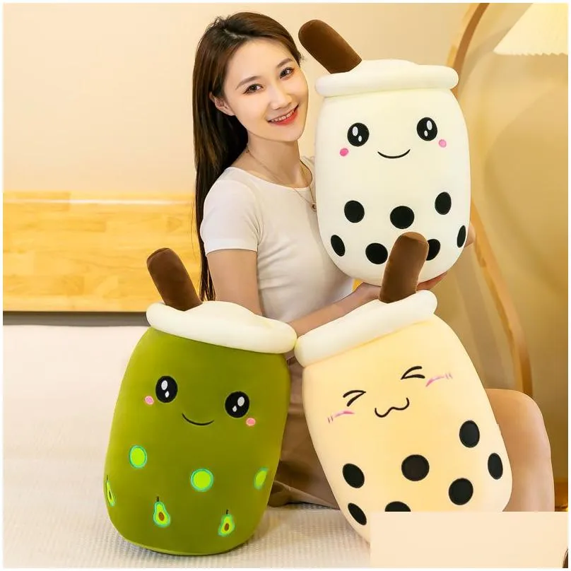 24cm 35cm 50cm cute stuffed pearl cup shape toy kawaii peluch bubble cartoon milk tea boba plushie plush toy