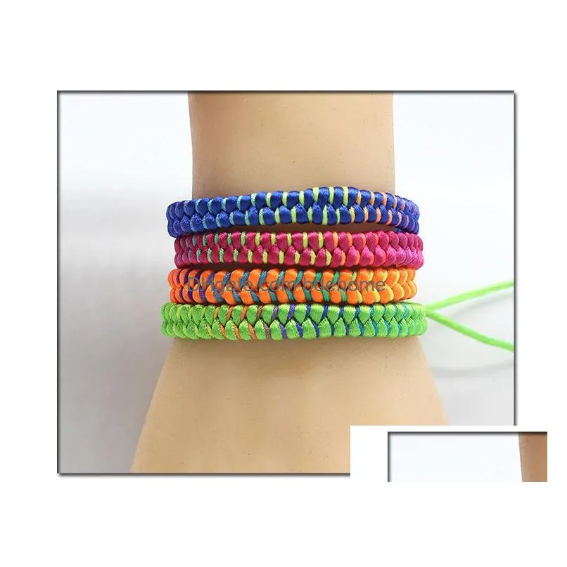 nepal boho hand weave braided bracelets for women bohemian vintage colorful cotton string rope ethnic bangle wristband friend jewelry