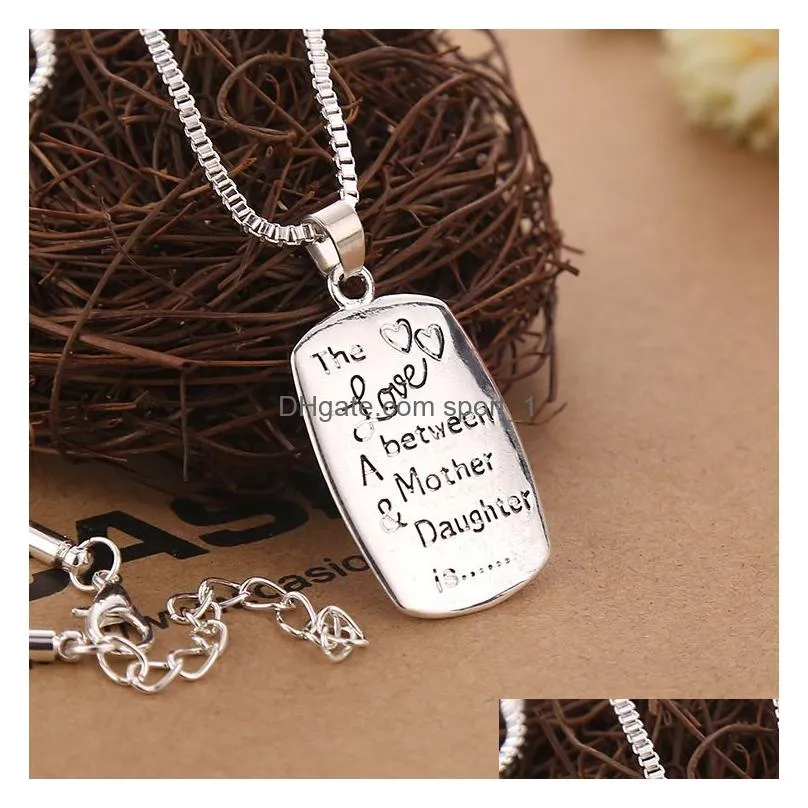  arrival the love between a mother daughter is letters pendant necklaces for women family fashion jewelry