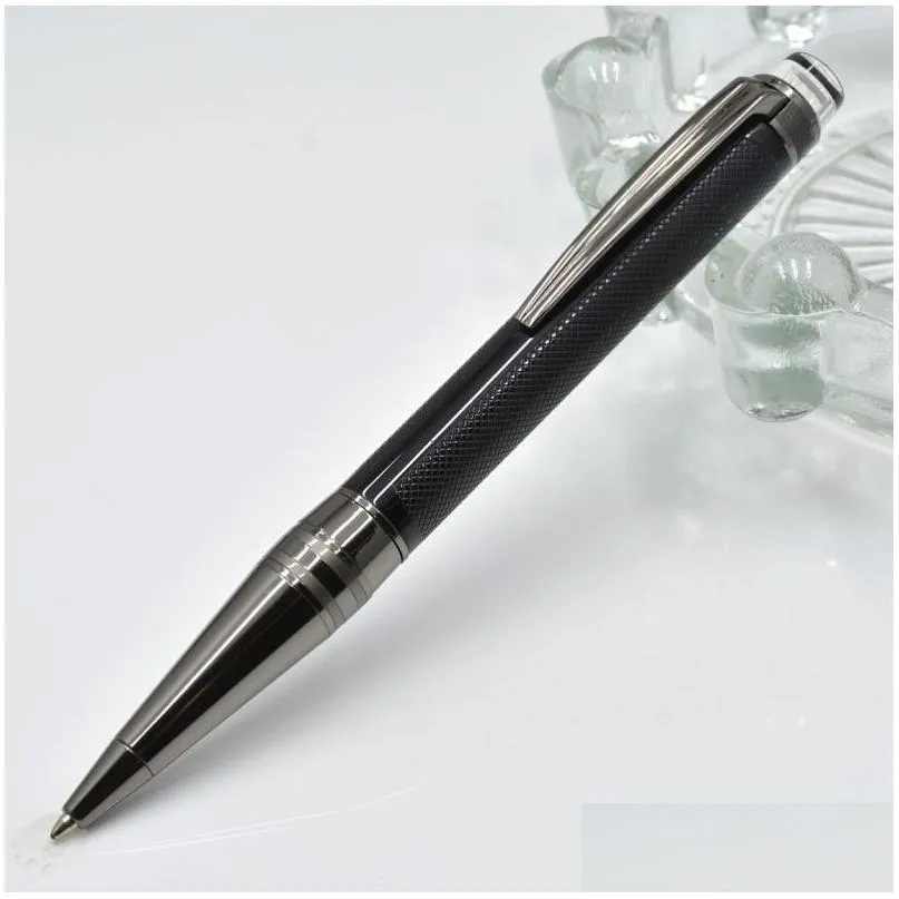 yamalang high quality black gray ballpoint pens roller ball pen with crystal head office stationery promotion ball-pens for business